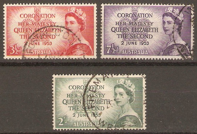 Australia 1953 Coronation Set. SG264-SG266.